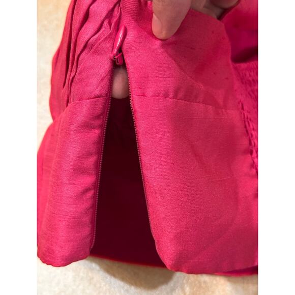 Aritzia Wilfred Rhapsody Cropped Blouse Fuschia Pink, size 4 - Picture 9 of 11